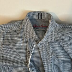 Black and white Robert Graham long sleeve shirt